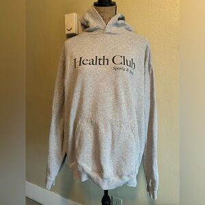 Sporty & Rich Grey Hooded Sweatshirt